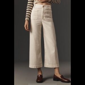 Anthropologie The Colette Cropped Wide-Leg Pants by Maeve: Corduroy Edition